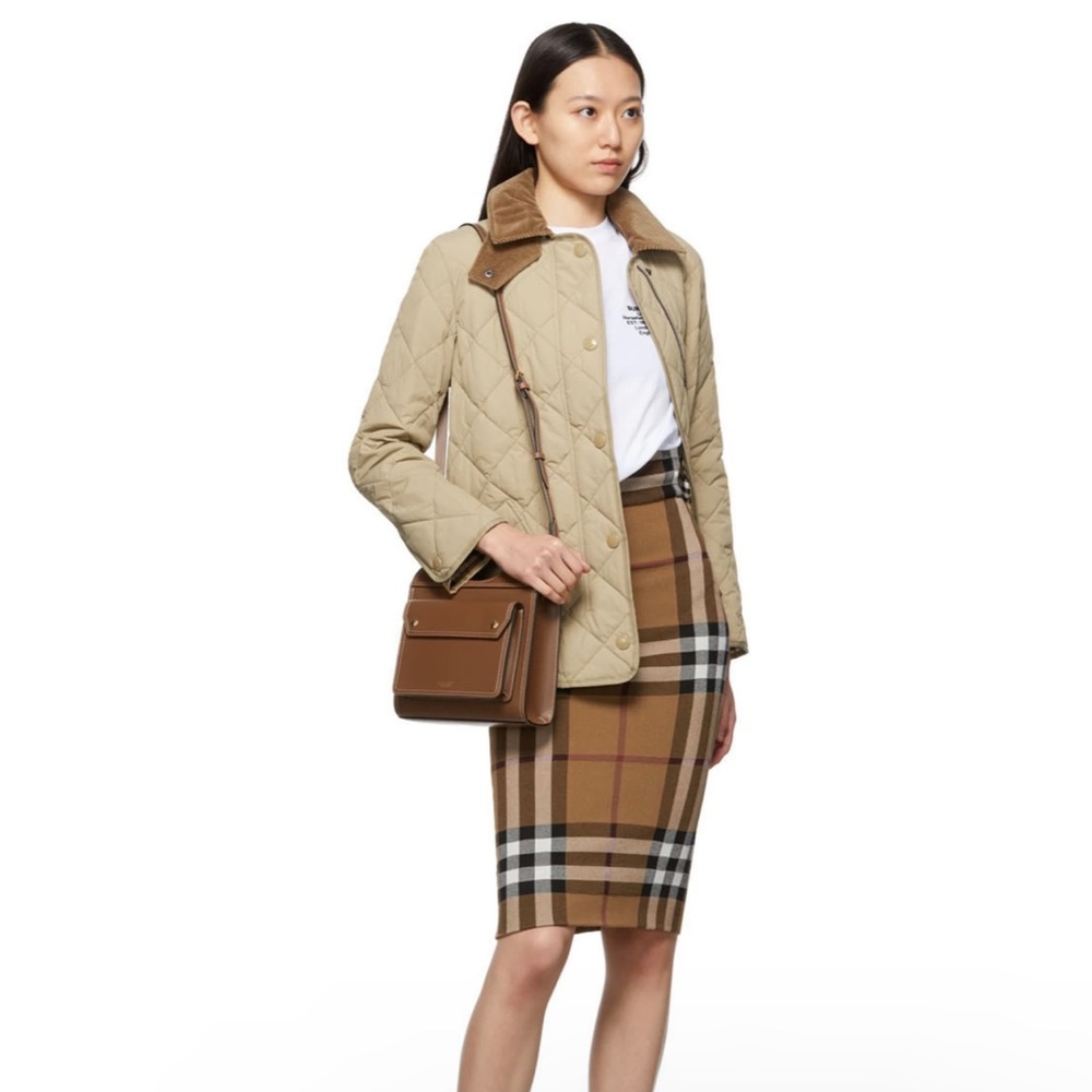 Burberry beige diamond quilted barn jacket M